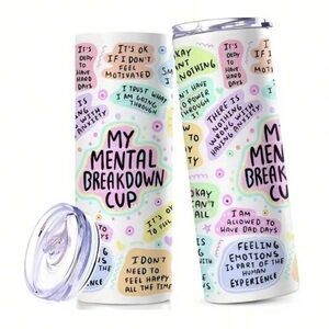 •Emotional Support• New 20 oz. Stainless Steel Graphic Tumbler